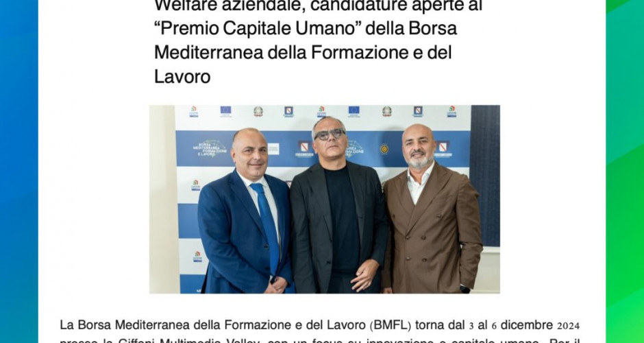 Premio Capitale Umano - Borsa Mediterranea Formazione e Lavoro